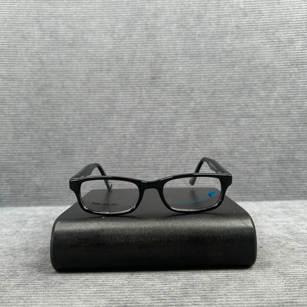 ClearVision CS EVF8020 Black Rectangular Y2k Eyeglasses Frames 46-16-135 BLK